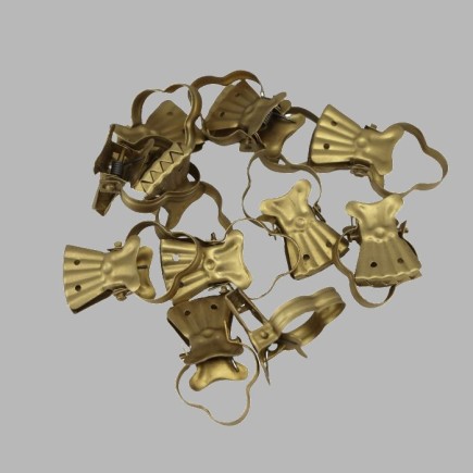 Bague décorative avec clip couleur cuivre 12 pièces