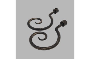 end knob curl black gold gebruchd 14 mm L 16 cm 2 pcs