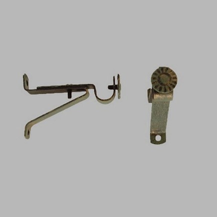 extendable brackets 6-8 cm antique green curtain rod 14 mm