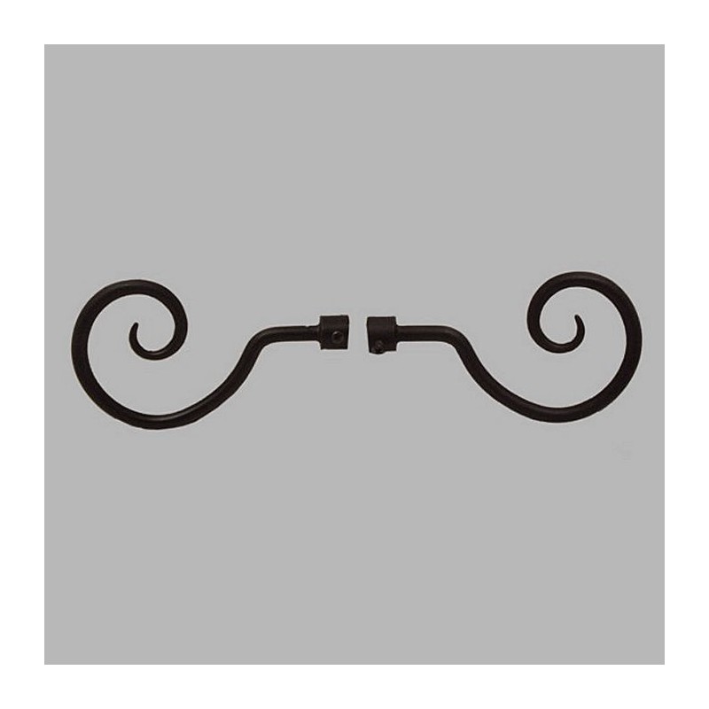 eindknop krul zwart 14 mm L 16 cm 2 stks