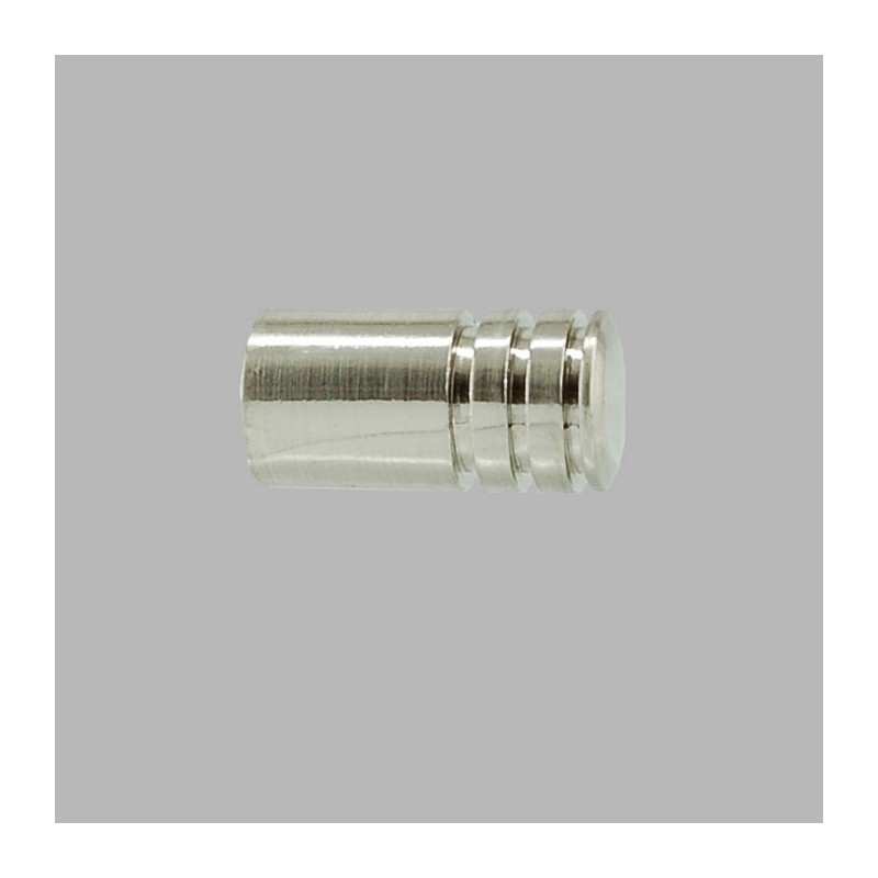 finial cylinder brushed and nickel plated curtainrod 16 mm 2 pcs