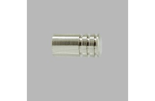 finial cylinder brushed and nickel plated curtainrod 16 mm 2 pcs