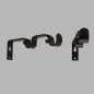 Support mural double tringle à rideau 16 mm noir L 15 cm 2 pcs