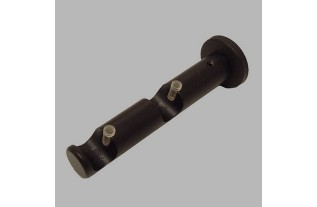 brackets double curtain rod 16 mm black L 12 cm