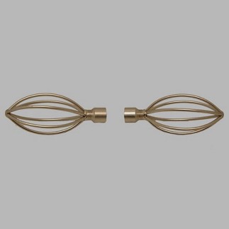 embout point de spirale argent tringle à rideau 16 mm L 13 cm