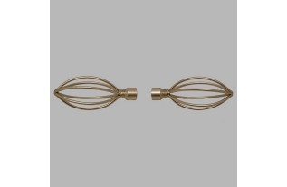 embout point de spirale argent tringle à rideau 16 mm L 13 cm