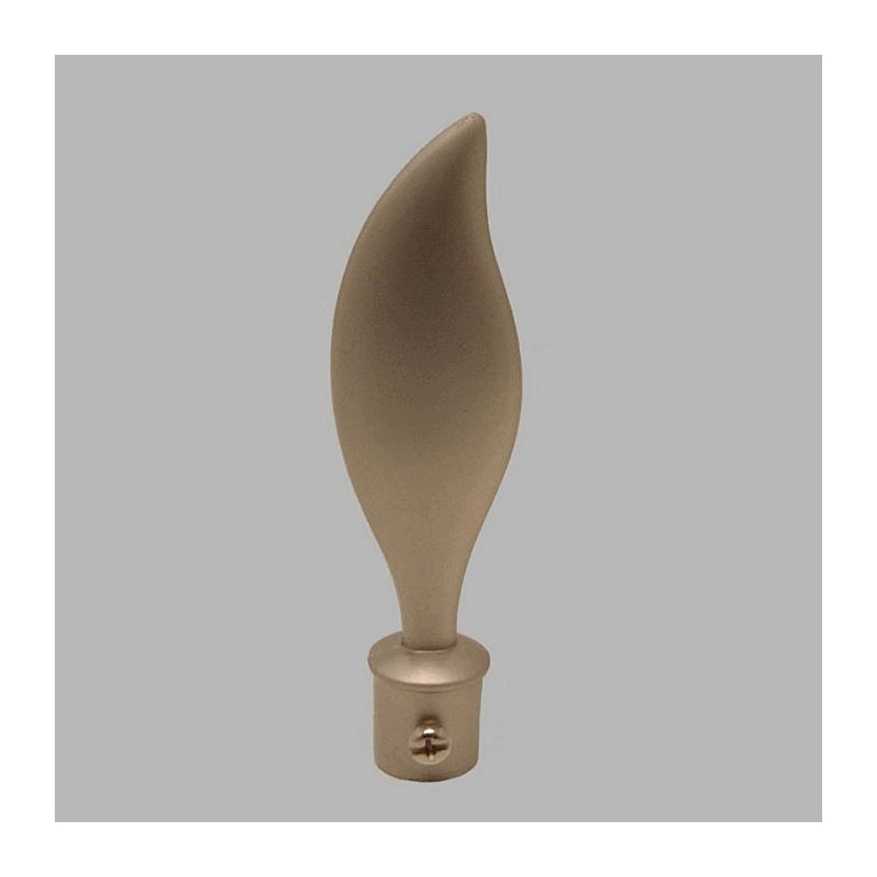 eindknop Memphis gordijnroede 16 mm zilver L 13 cm