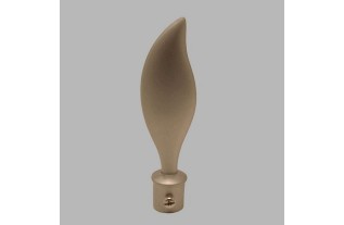 finial metal Memphis silver curtain rod 16 mm L 13 cm