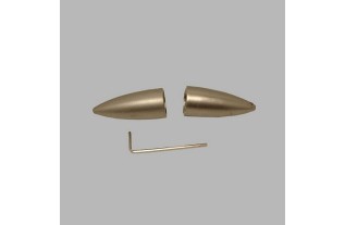 embout point de balle argent tringle à rideau 16 mm 2 pcs