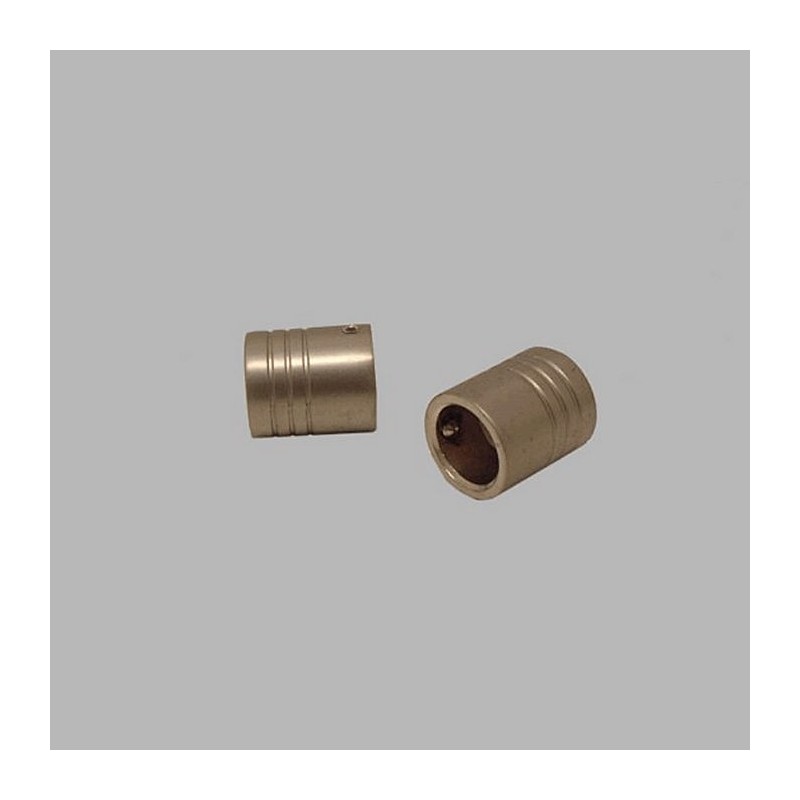 eindknop cilinder klein gordijnroede 16 mm zilver 2 stuks