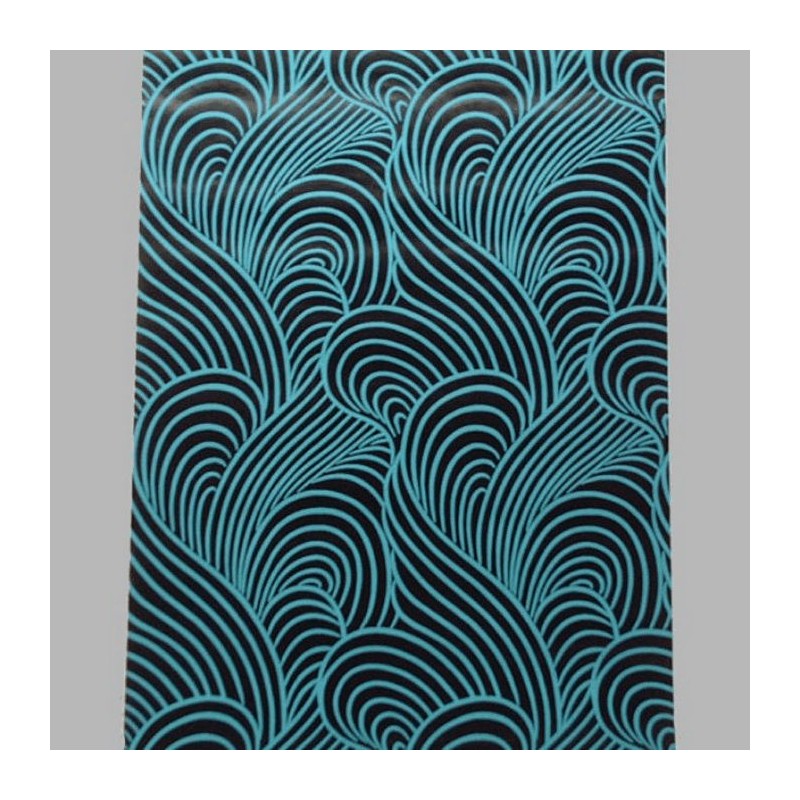 vliesbehang retro petrol waves blauw en zwart vliesbehang retro petrol waves blauw en zwart