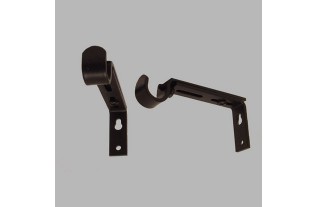 extendable brackets 10-14 cm curtain rod 16 mm black  2 pieces