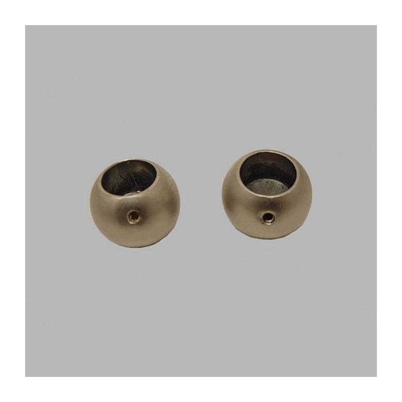 eindknop rond kogel gordijnroede 16 mm zilver 2 stks