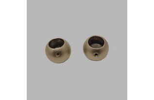 eindknop rond kogel gordijnroede 16 mm zilver 2 stks
