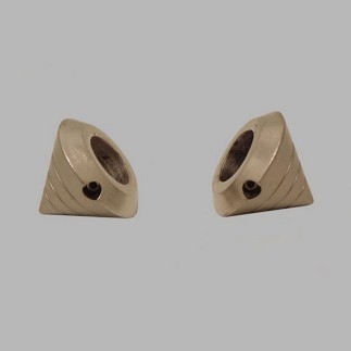 finial Cone smal silver curtain rod 16 mm 2 pcs