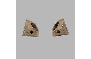 finial Cone smal silver curtain rod 16 mm 2 pcs