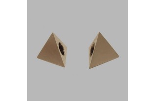 finial pyramid silver curtain rod 16 mm 2 pcs