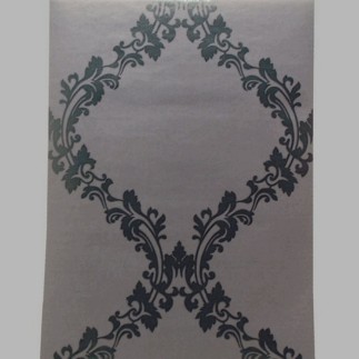 Wallpaper damask classic black