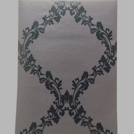 Wallpaper damask classic black