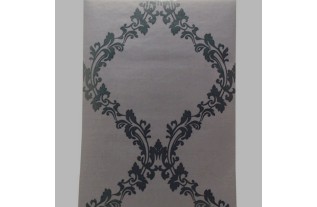 papier peint intissé damassé classique noir