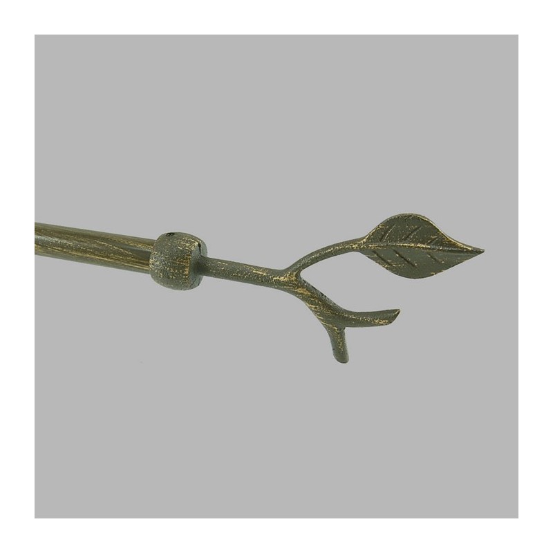 Finials branch curtain rod 20 mm old gold