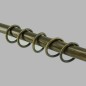 curtain ring rods 20 mm old gold 13-14 mm-6 pcs