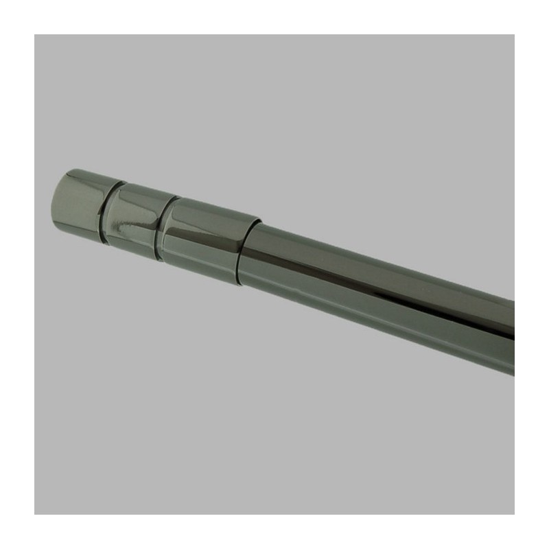 eindknoppen cilinder gordijnroede 20 mm kleur zwart nikkel 1 stks