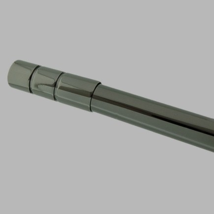 eindknoppen cilinder gordijnroede 20 mm kleur zwart nikkel 1 stks