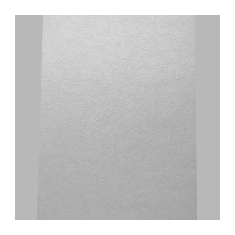 vliesbehang kant bloemen patroon wit glans