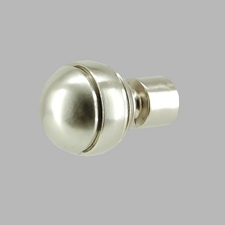 finial bullet curtain rods 20 mm color brushed nickel 2 pcs