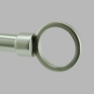 eindknop ring gordijnroede 20 mm kleur geborsteld nikkel 1 stuk