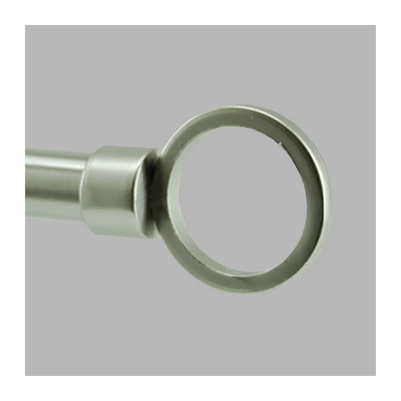 eindknop ring gordijnroede 20 mm kleur geborsteld nikkel 1 stuk