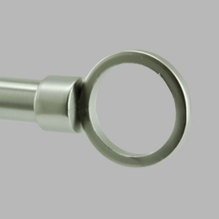 Embout ring curtain rod 20 mm color brushed nickel 1 piece