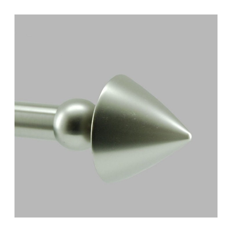 eindknop parasol gordijnroede 20 mm kleur geborsteld nikkel 1 stuk