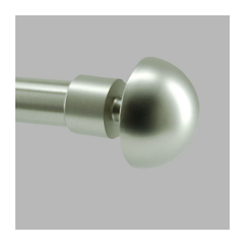 Embout half sphere curtain rod 20 mm color brushed nickel 1 piece