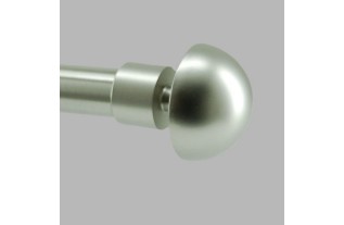 Embout half sphere curtain rod 20 mm color brushed nickel 1 piece