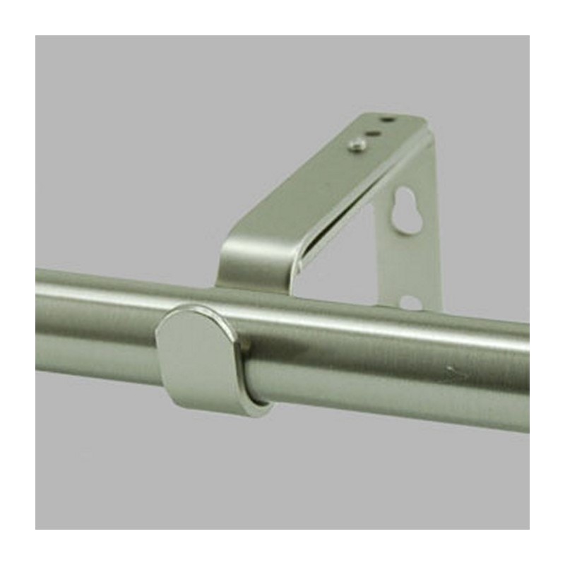 Brackets curtain rod 20 mm extendable color brushed nickel 2 pieces