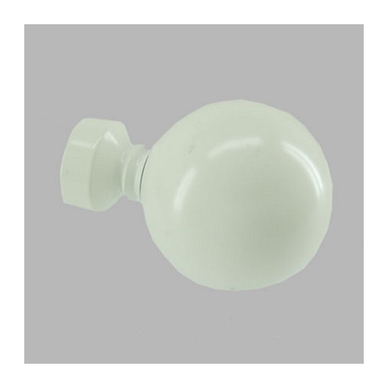 embouts elegant boule tringle à rideau 20 mm off blanc par pièce