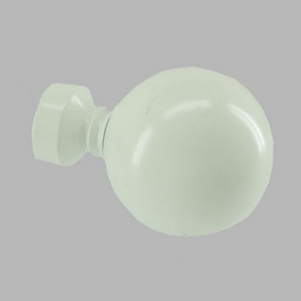 eindknoppen elegant bol gordijnroede 20 mm off wit per stuk