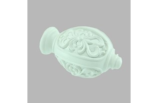 eindknop versailles gordijnroede 20 mm off white per stuk