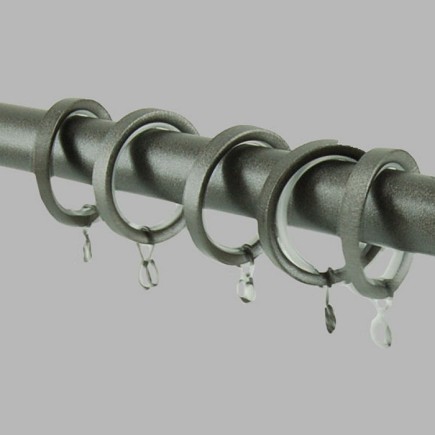 flat ring curtain rods 20 mm anthracite 35-38 mm 6 pcs