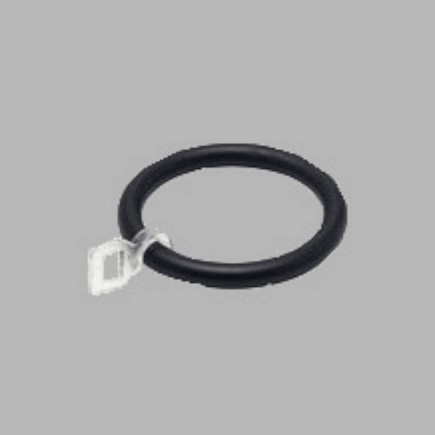 ring gordijnroede 20 mm kleur zwart 35 x 40 mm 6 stks