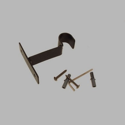 muur steun gordijnroede 20 mm kleur zwart lengte 9 cm per stuk