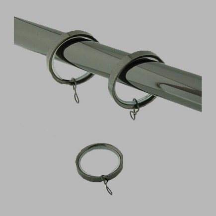 flat ring curtain rods 20 mm color black nickel 10 pcs