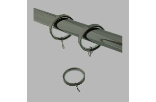 platte ring gordijnroede 20 mm kleur zwart nikkel 10 stks