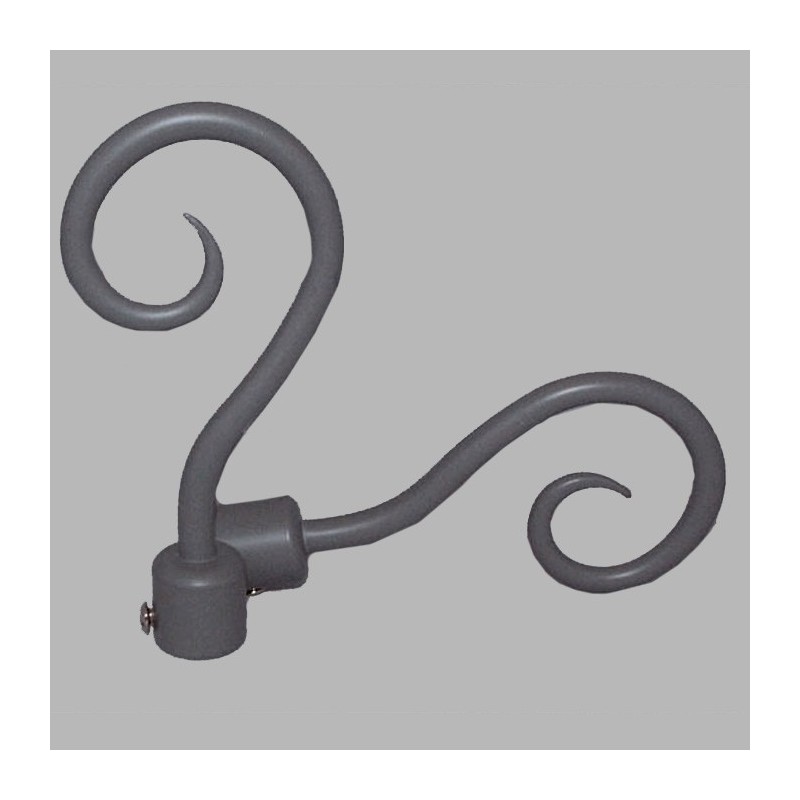 finial curl curtain rods 20 mm color grey 2 pcs