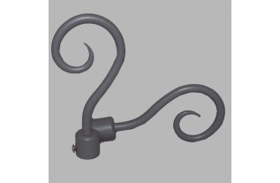 embouts curl tringle à rideau 20 mm couleur gris 2 pcs