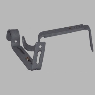 steun uitschuifbaar gordijnroede 20 mm lengte 9-14cm grijs 2 stk