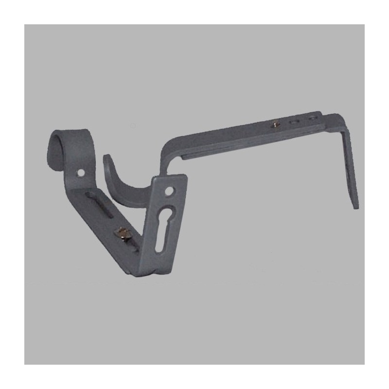 support extensible tringle à rideau 20 mm L 9-14 cm gris 2 pcs