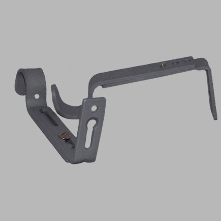 support extensible tringle à rideau 20 mm L 9-14 cm gris 2 pcs